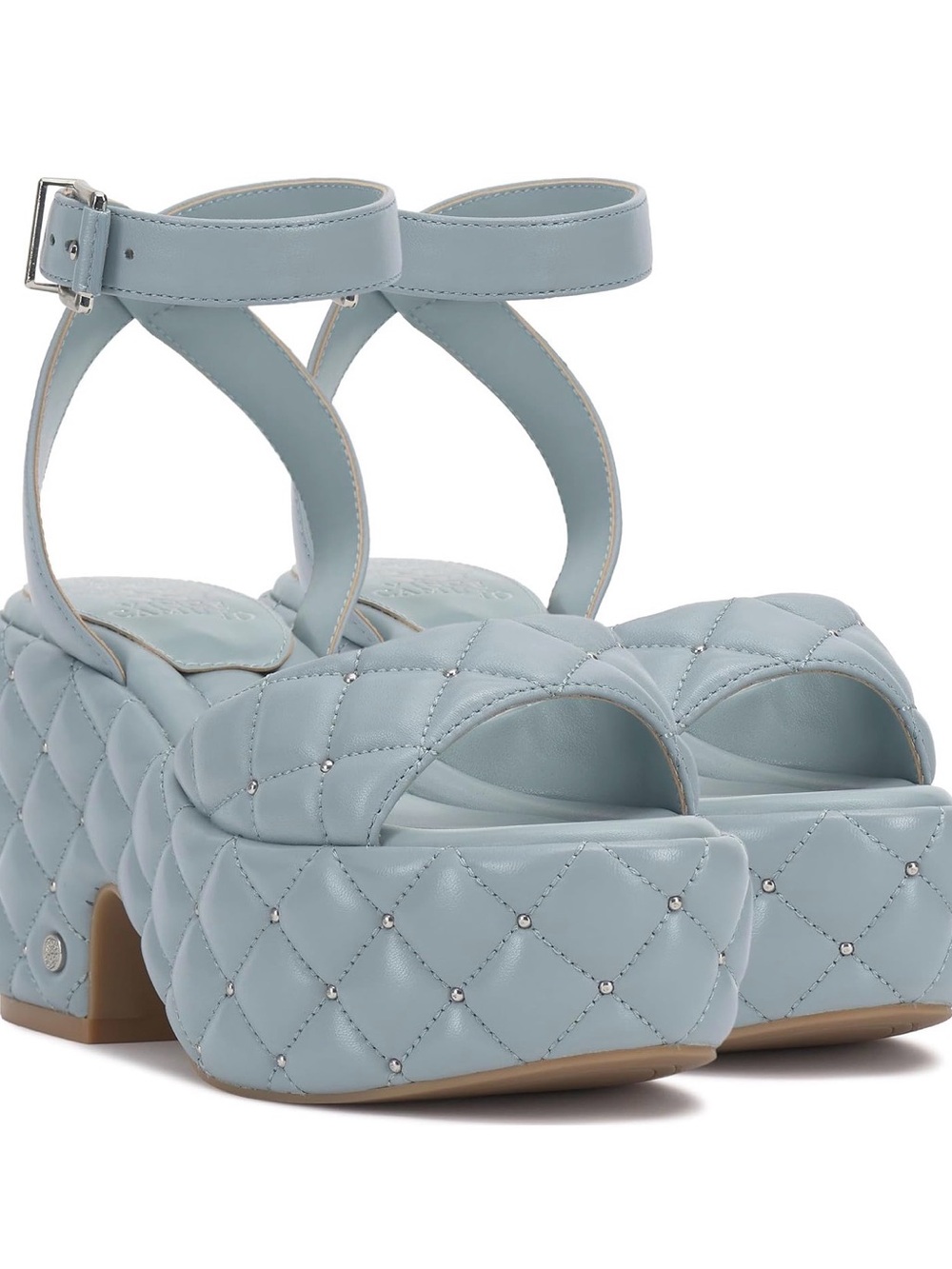 Vince Camuto Ellah Chunky Platform Sandals - Celeste Blue NEVER WORN - Picture 2 of 6